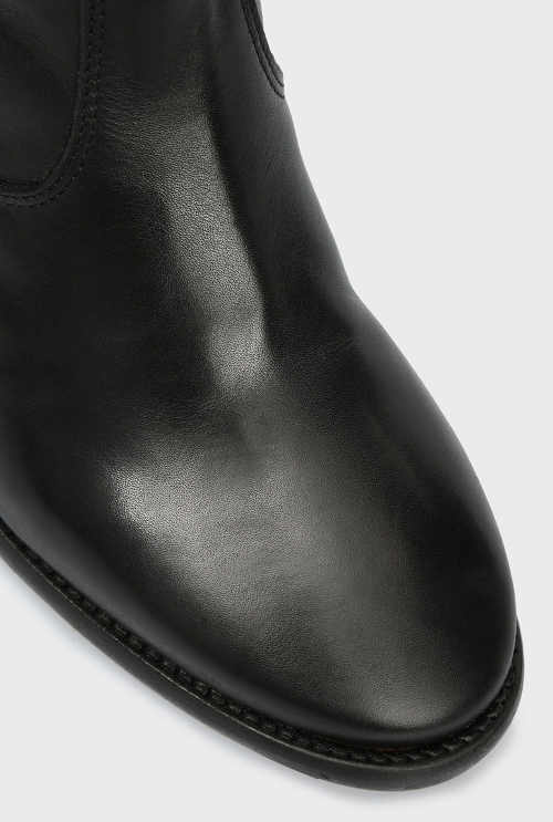 Dámske topánky Tommy Hilfiger z čiernej kože