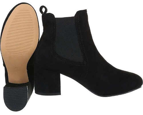Elegantné čierne dámske jesenné členkové topánky