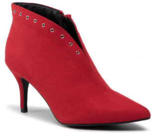 Elegantné členkové dámske červené topánky Lacné